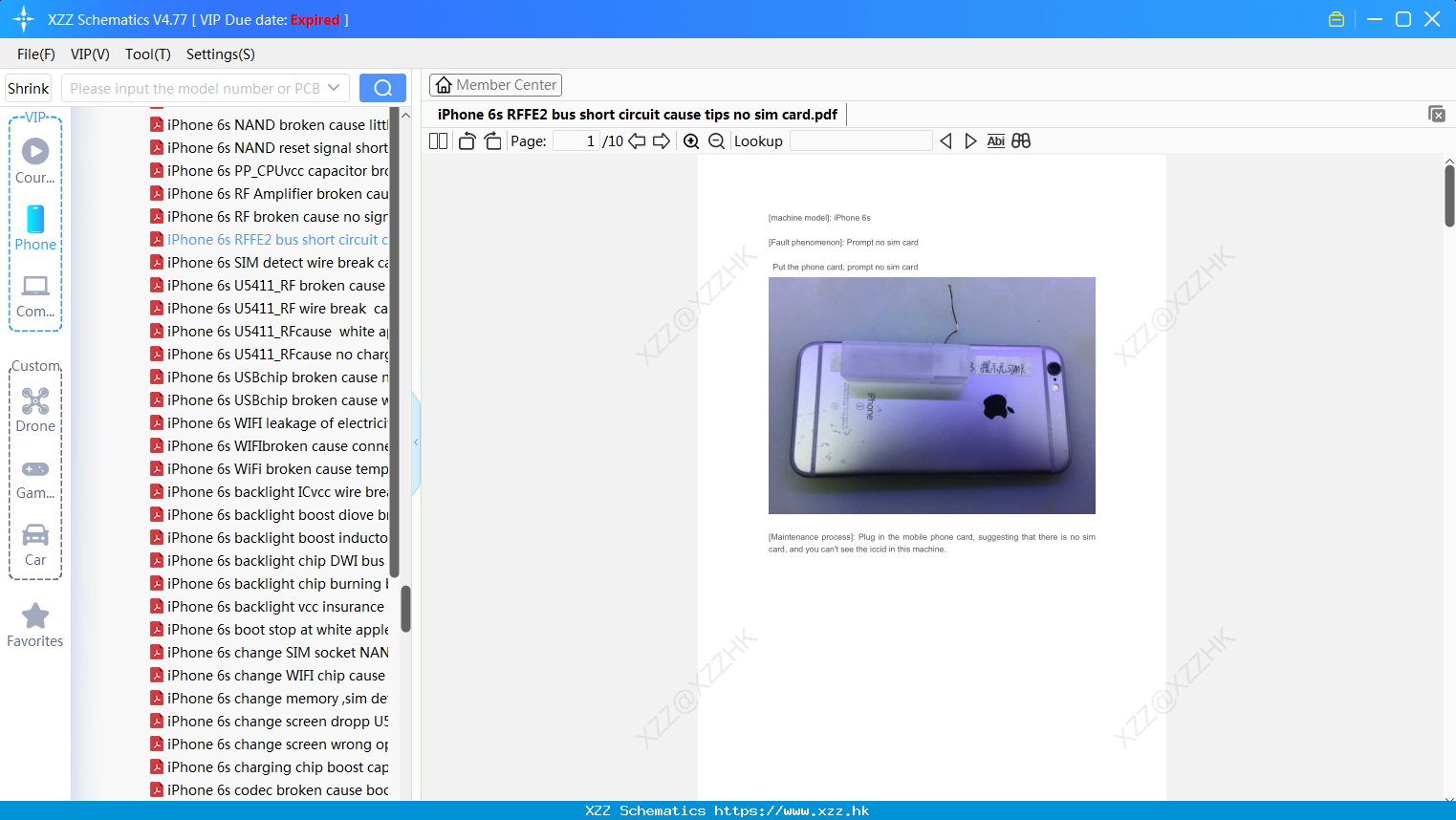 IPhone 6s RFFE2 Bus Short Circuit Cause Tips No Sim Card